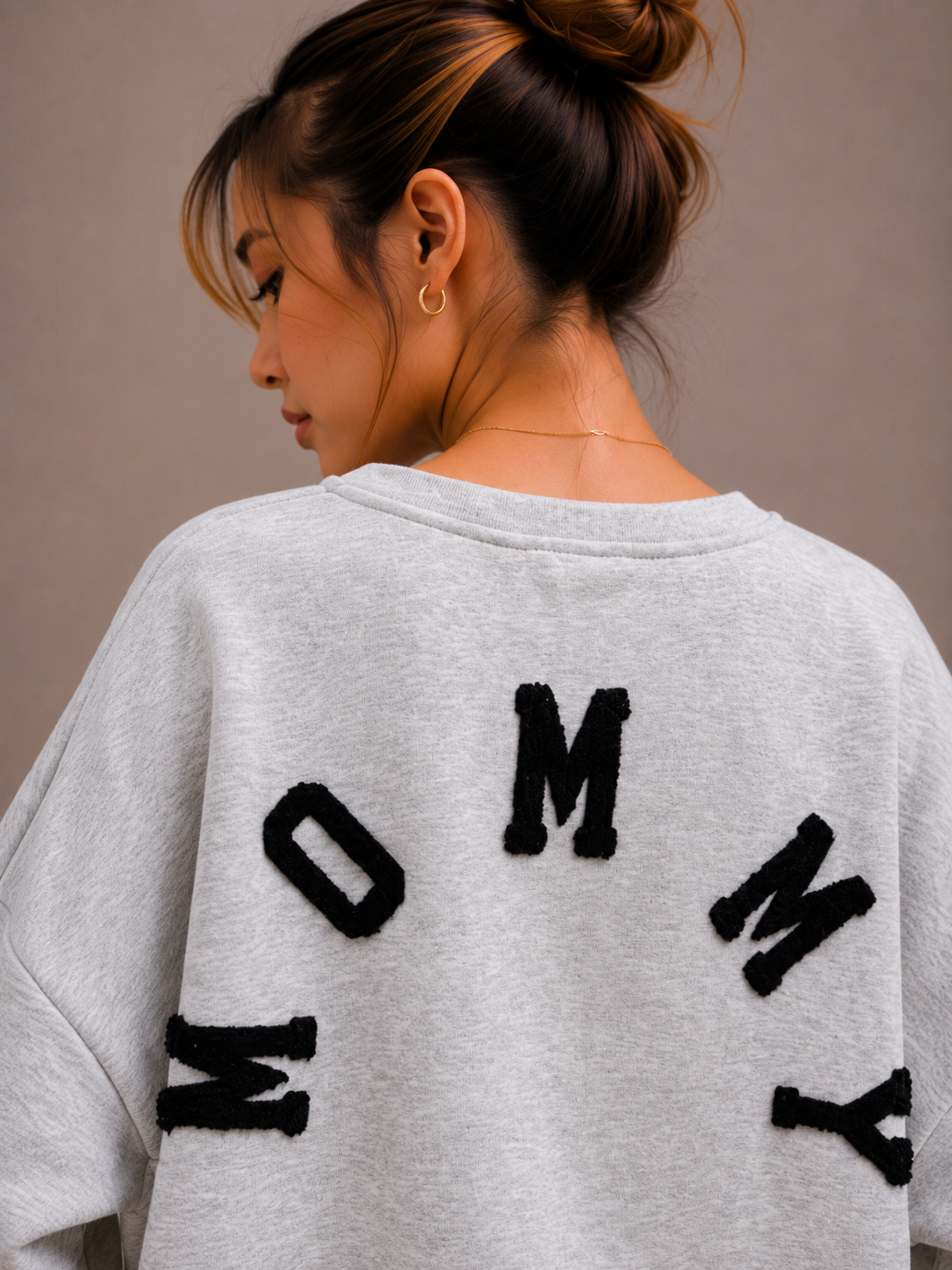 Mommy Sweater | grijs-zwart