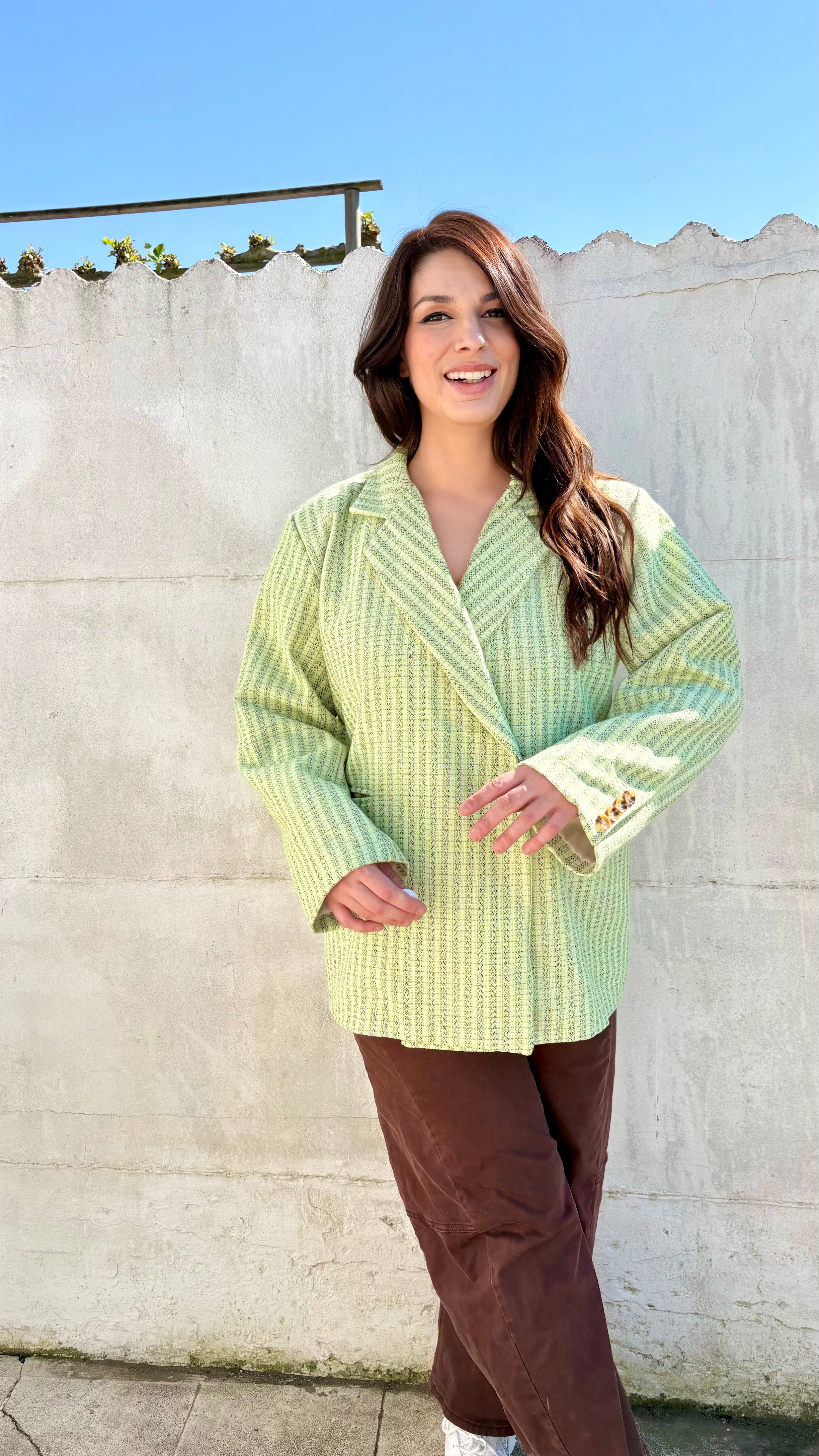 Classy oversized bazer | groen