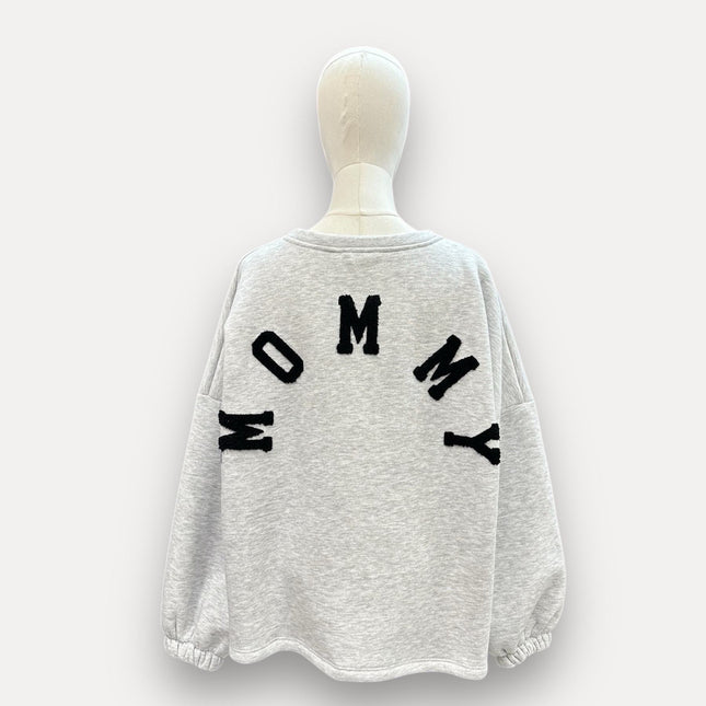 Mommy Sweater | grijs-zwart