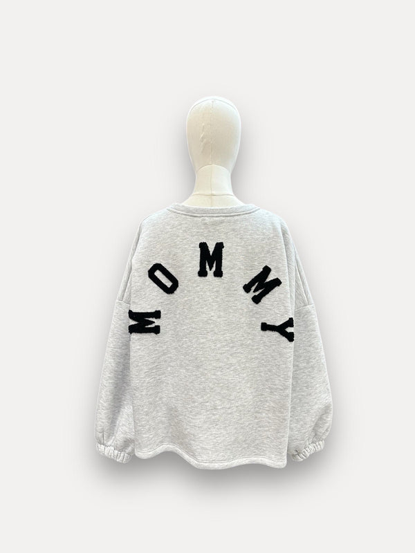 Mommy Sweater | grijs-zwart
