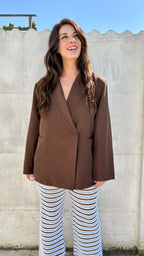 Oversized blazer | brown