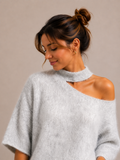 Open Hals knit | grijs