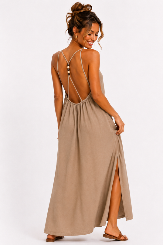 PEARL BACK MAXI JURK
