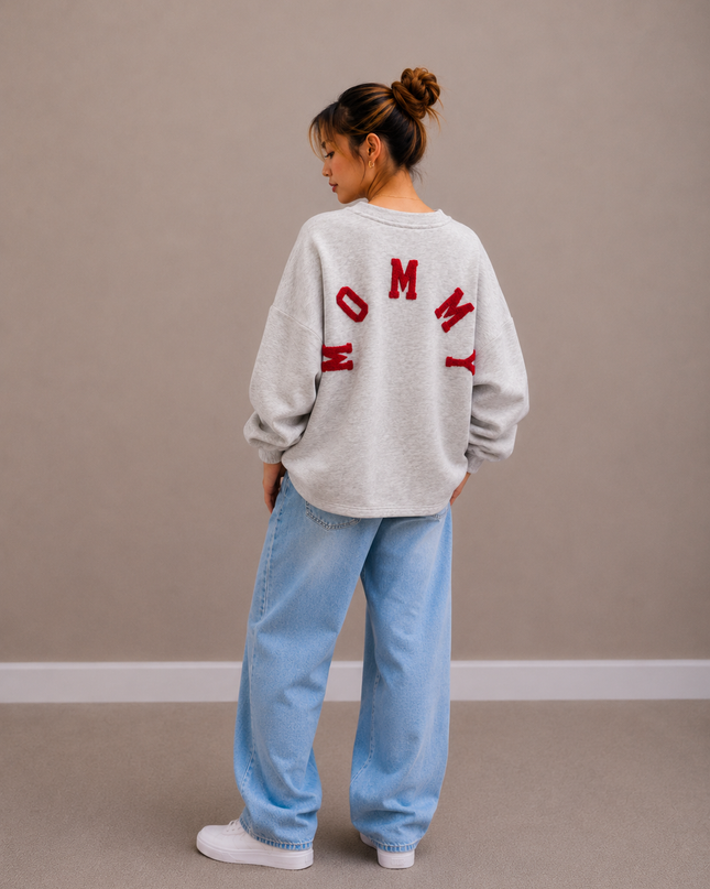 Mommy Sweater | grey-multi