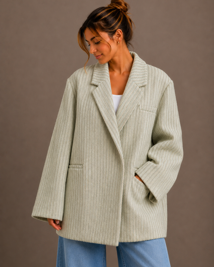 ZOË LUREX BLAZER AQUA