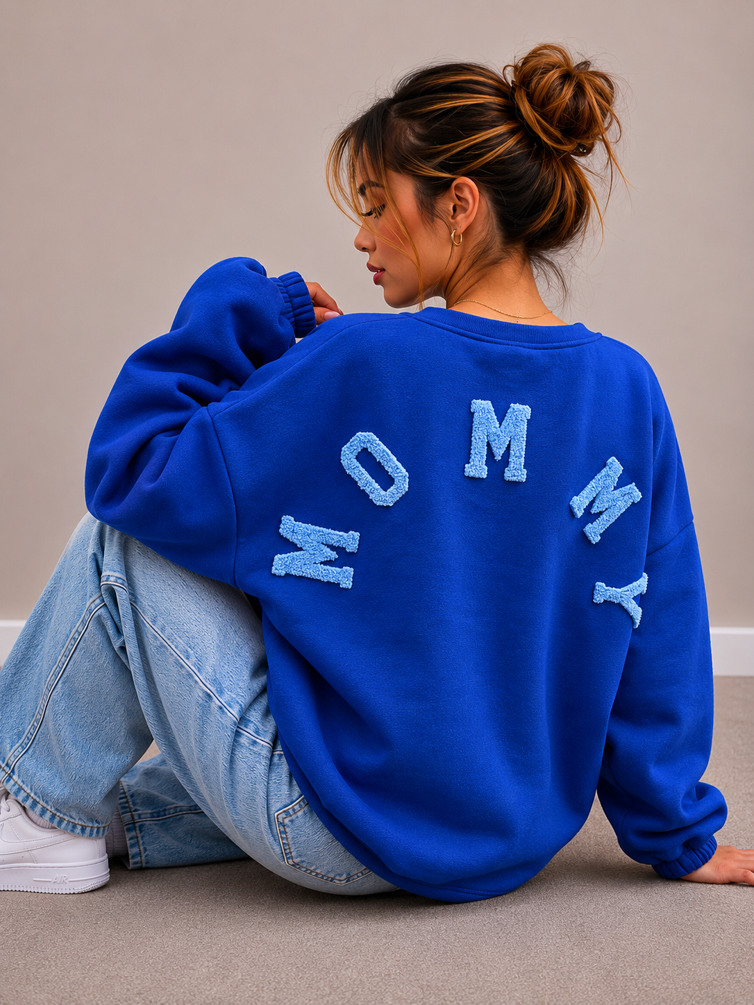 Mommy Sweater | kobalt-blauw