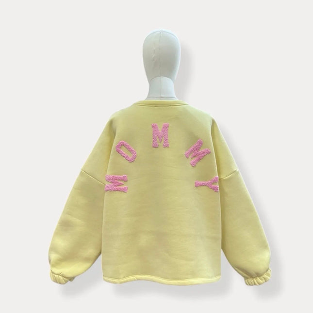 Mommy Sweater | geel-roze