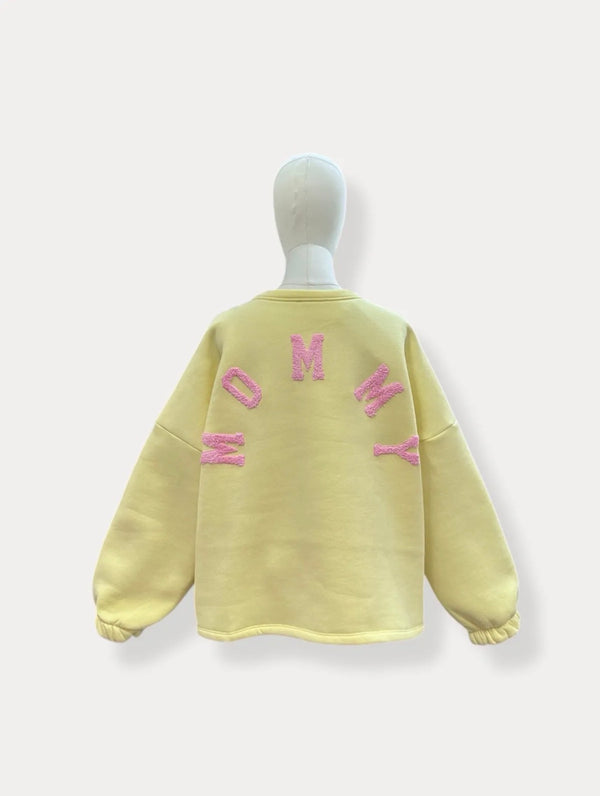 Mommy Sweater | geel-roze