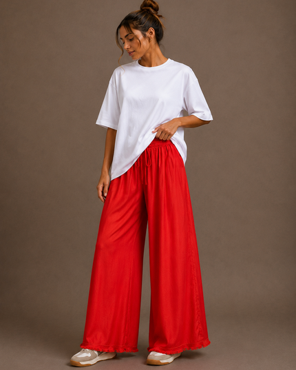 SATIN LOOSE PANTS