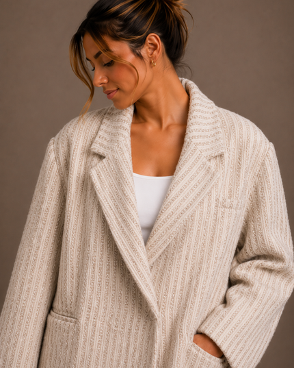 ZOË LUREX BLAZER BEIGE