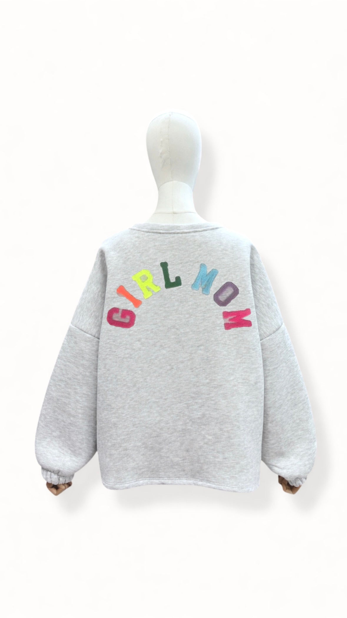 Girlmom / grijs-multi