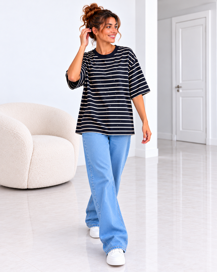 MOMMY SHIRT STRIPE & SHINE