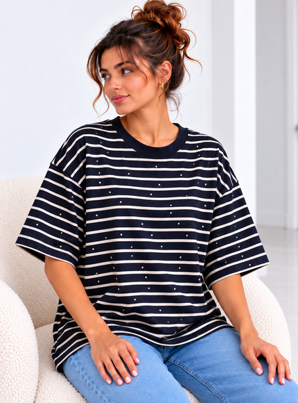 MOMMY SHIRT STRIPE & SHINE