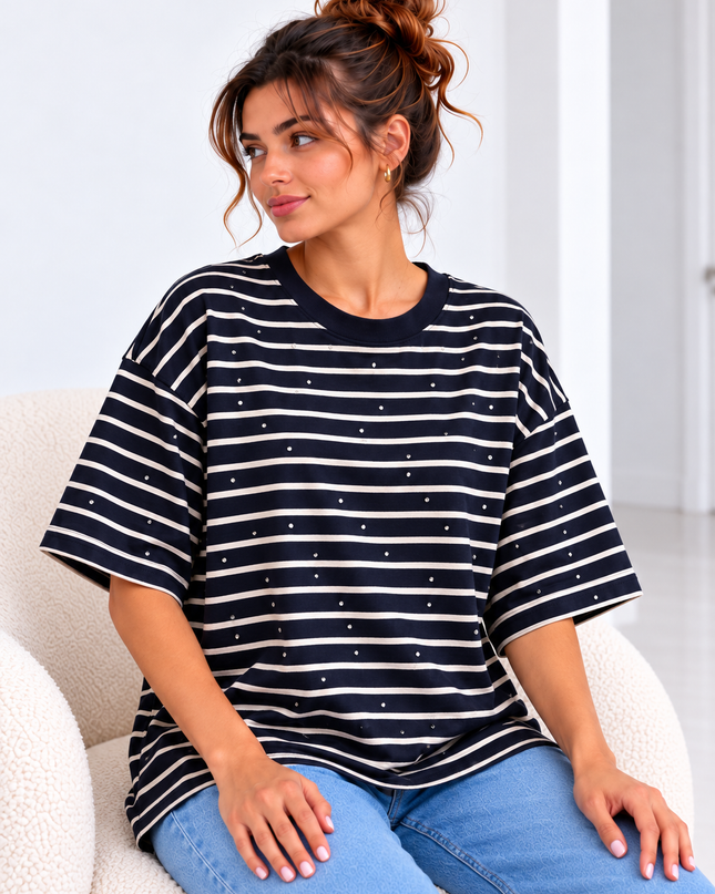 MOMMY SHIRT STRIPE & SHINE
