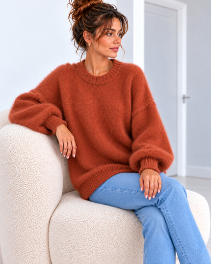 SOFT OVERSIZED KNIT TERRACOTTA