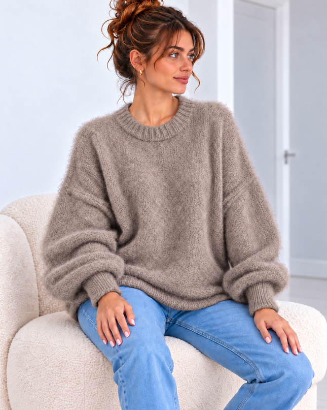 SOFT OVERSIZED KNIT BEIGE