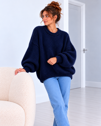 SOFT OVERSIZED KNIT NAVY