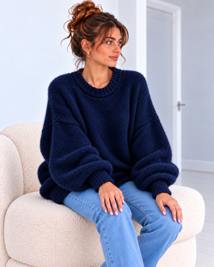 SOFT OVERSIZED KNIT NAVY