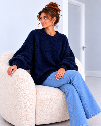 SOFT OVERSIZED KNIT NAVY