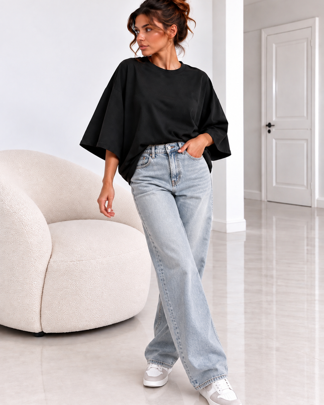 MILA OVERSIZED SHIRT ZWART