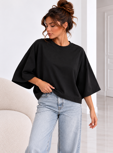 MILA OVERSIZED SHIRT ZWART