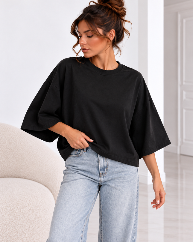 MILA OVERSIZED SHIRT ZWART