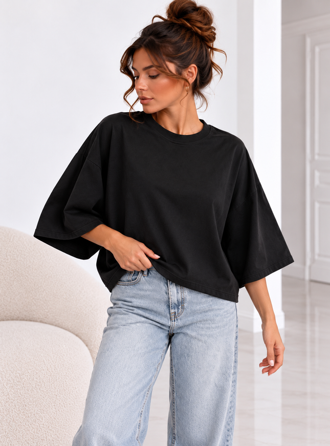 MILA OVERSIZED SHIRT ZWART