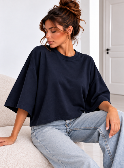 MILA OVERSIZED SHIRT NAVY