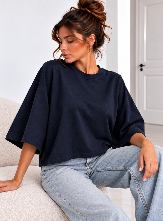 MILA OVERSIZED SHIRT NAVY