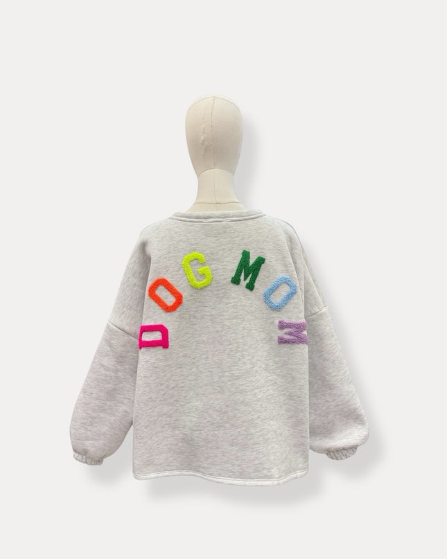Dogmom sweater | grijs-multi