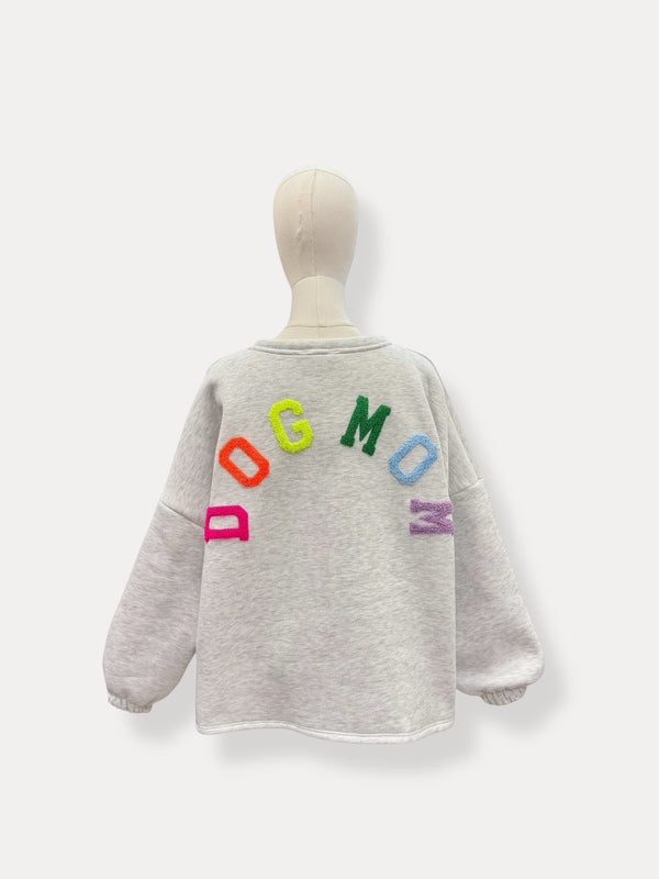 Dogmom Sweater | grijs-multi