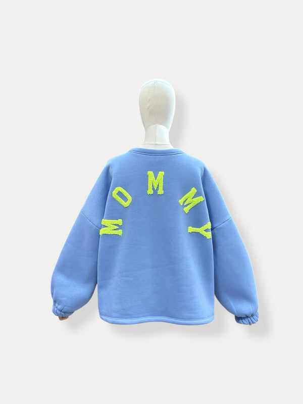Mommy Sweater | blauw-geel