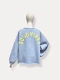 Goodvibes sweater | blauw-geel
