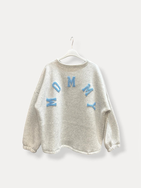 Mommy Sweater | grijs-blauw