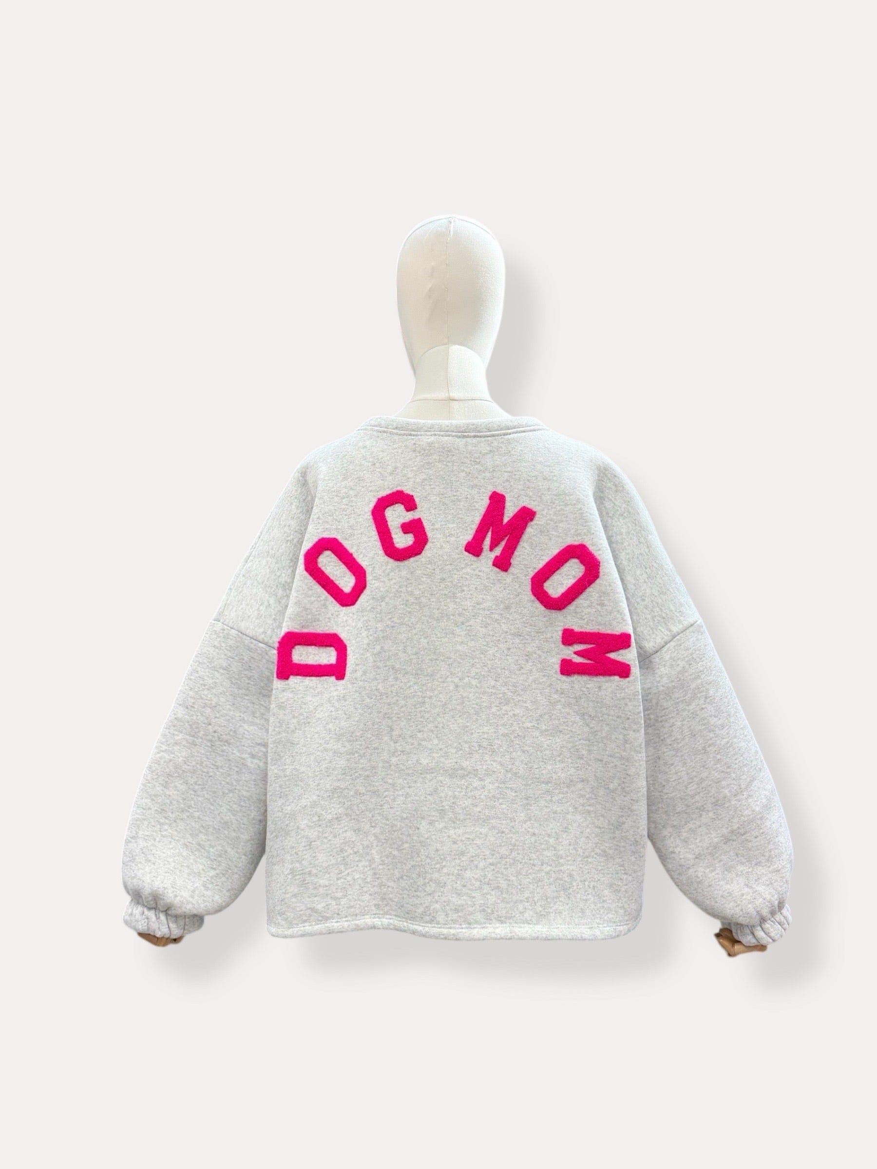 Dogmom / grijs-fuchsia