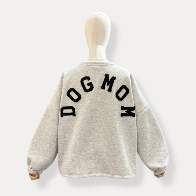 Dogmom Sweater | grijs-zwart