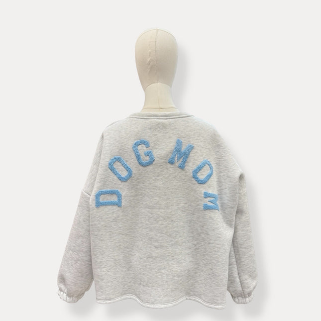 Dogmom Sweater | grijs-blauw
