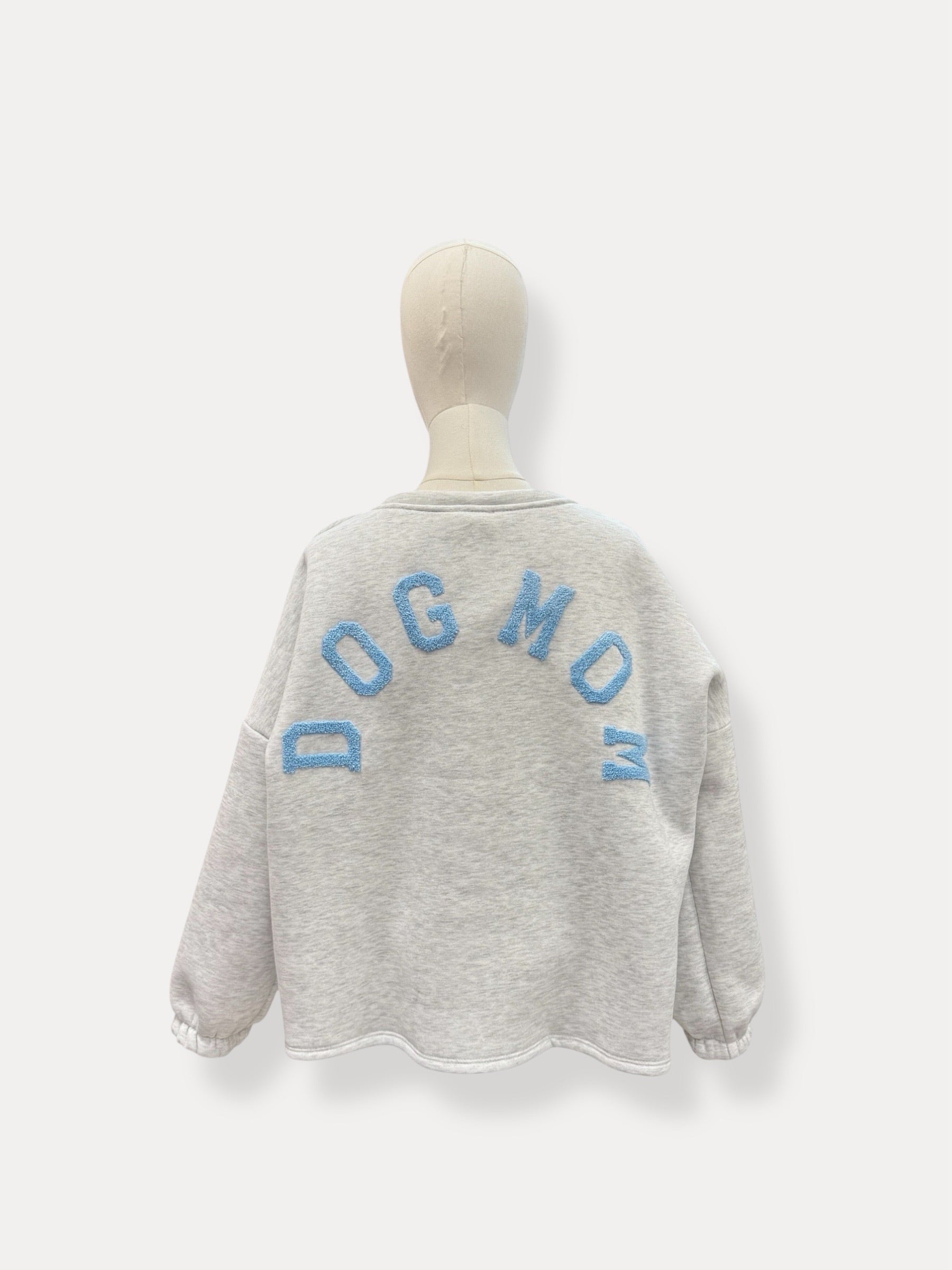 Dogmom sweater | grijs-blauw