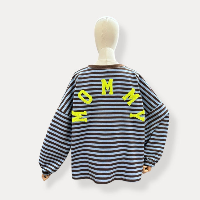 Mommy Streep Sweater | bruin-blauw