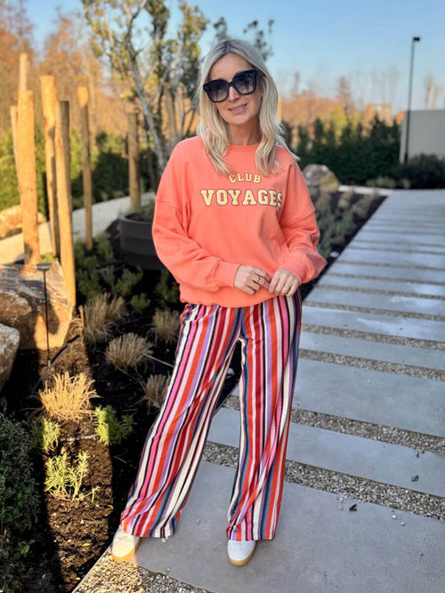 Broek Streep Multicolor