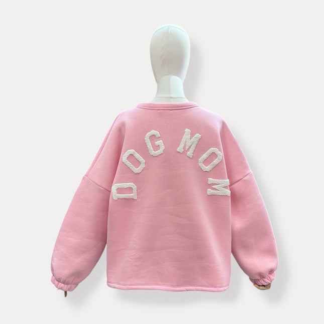 Dogmom Sweater | roze-wit