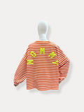 Mommy streep sweater | oranje-wit