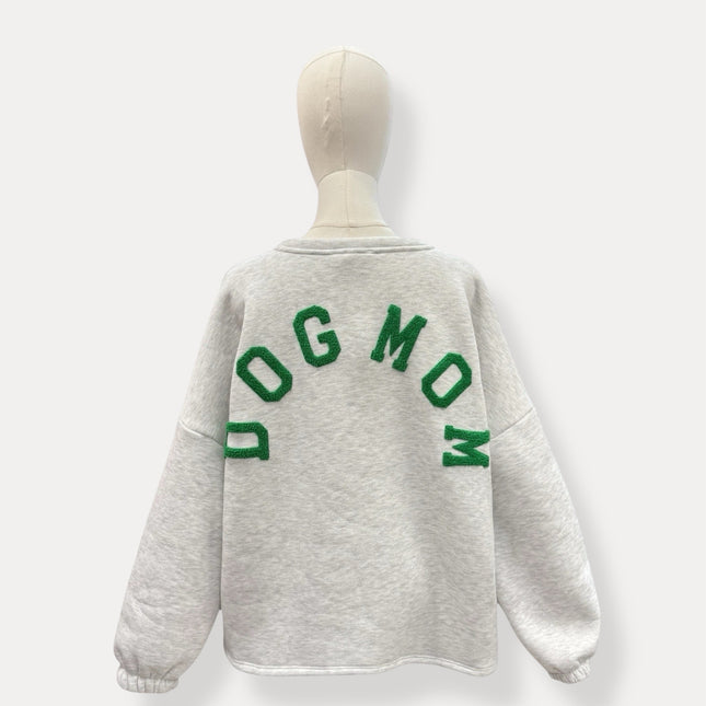 Dogmom Sweater | grijs-groen