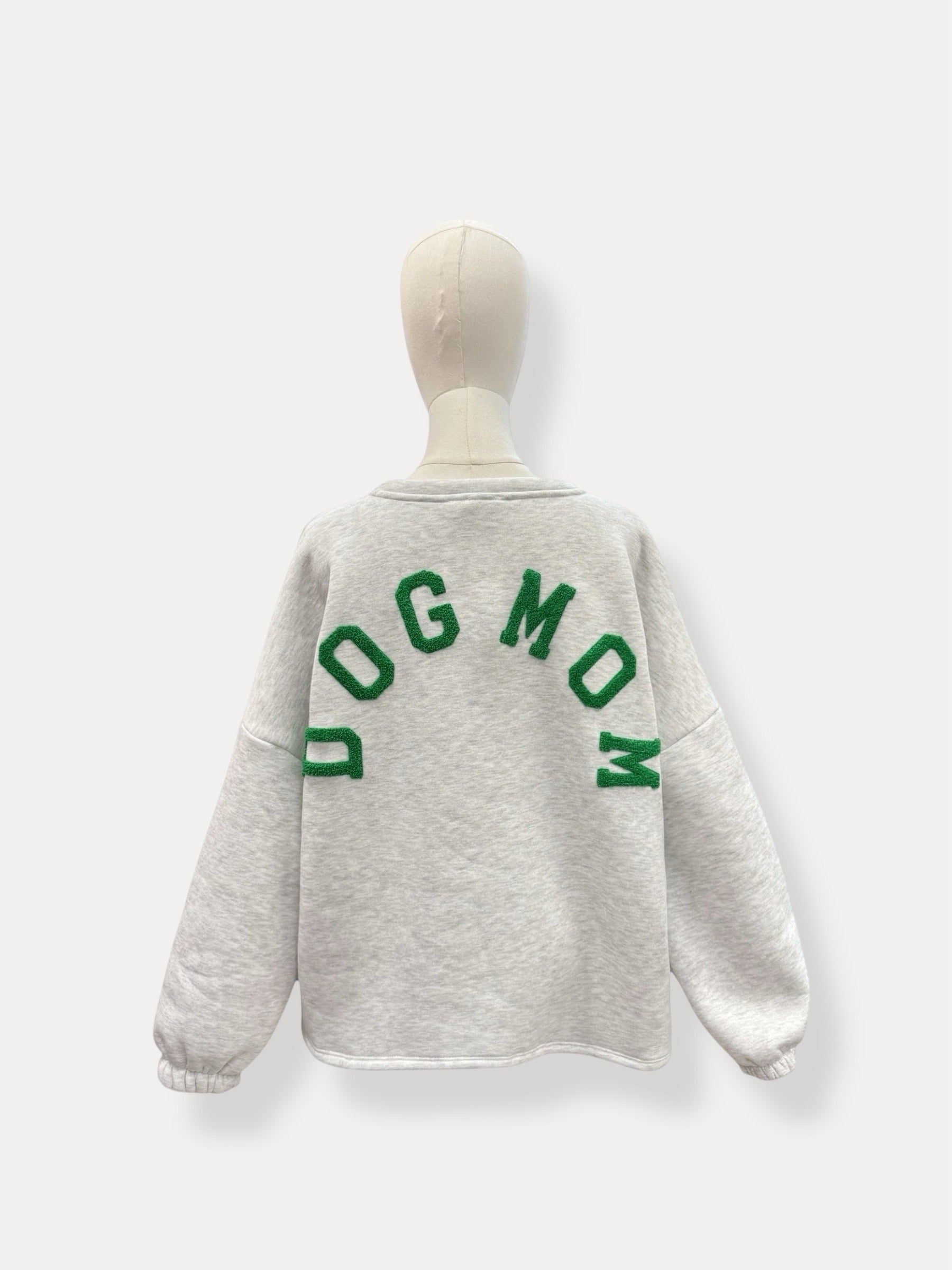 Dogmom sweater | grijs-groen