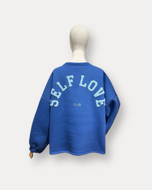 Selflove sweater | kobalt-blauw
