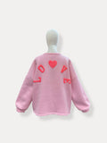 Love sweater | roze-fuchsia