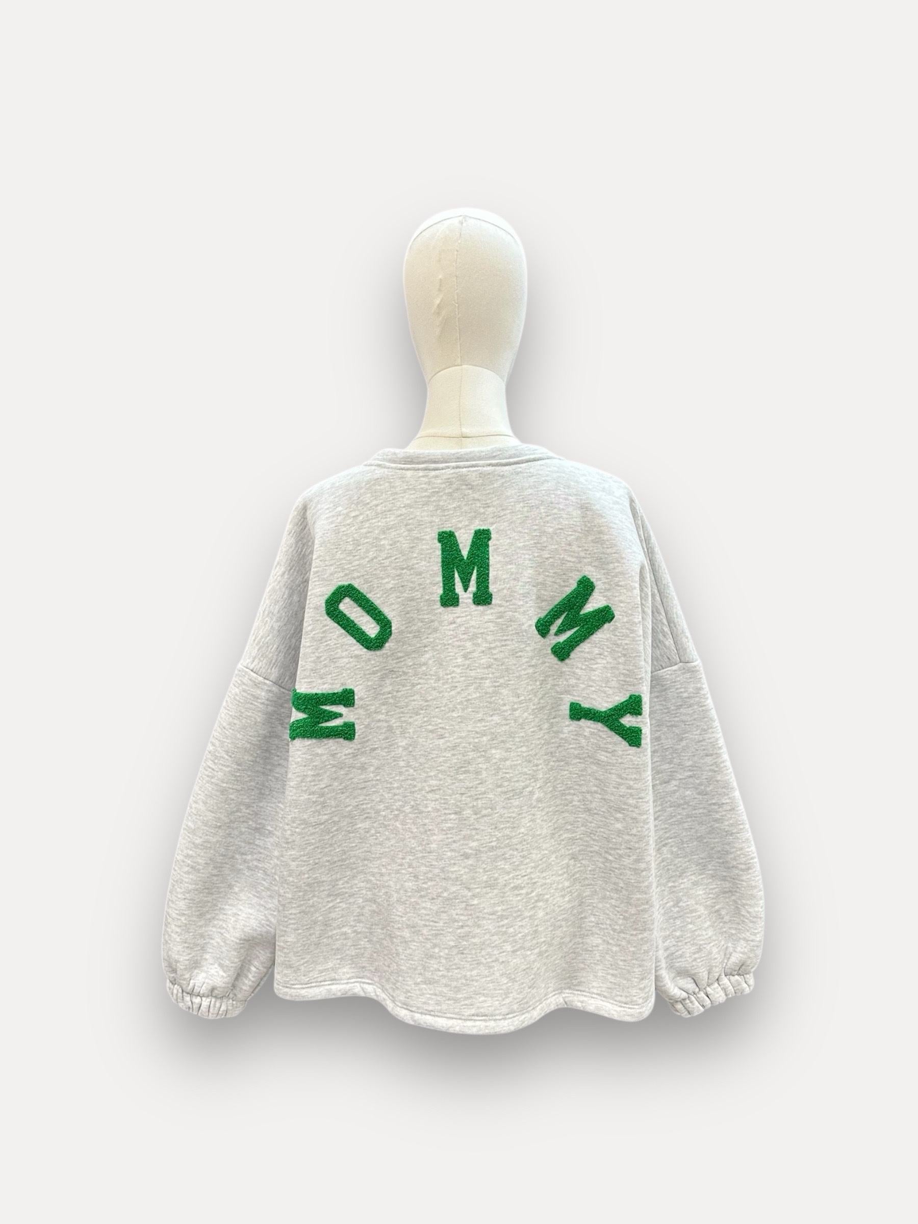 Mommy sweater | grijs-groen