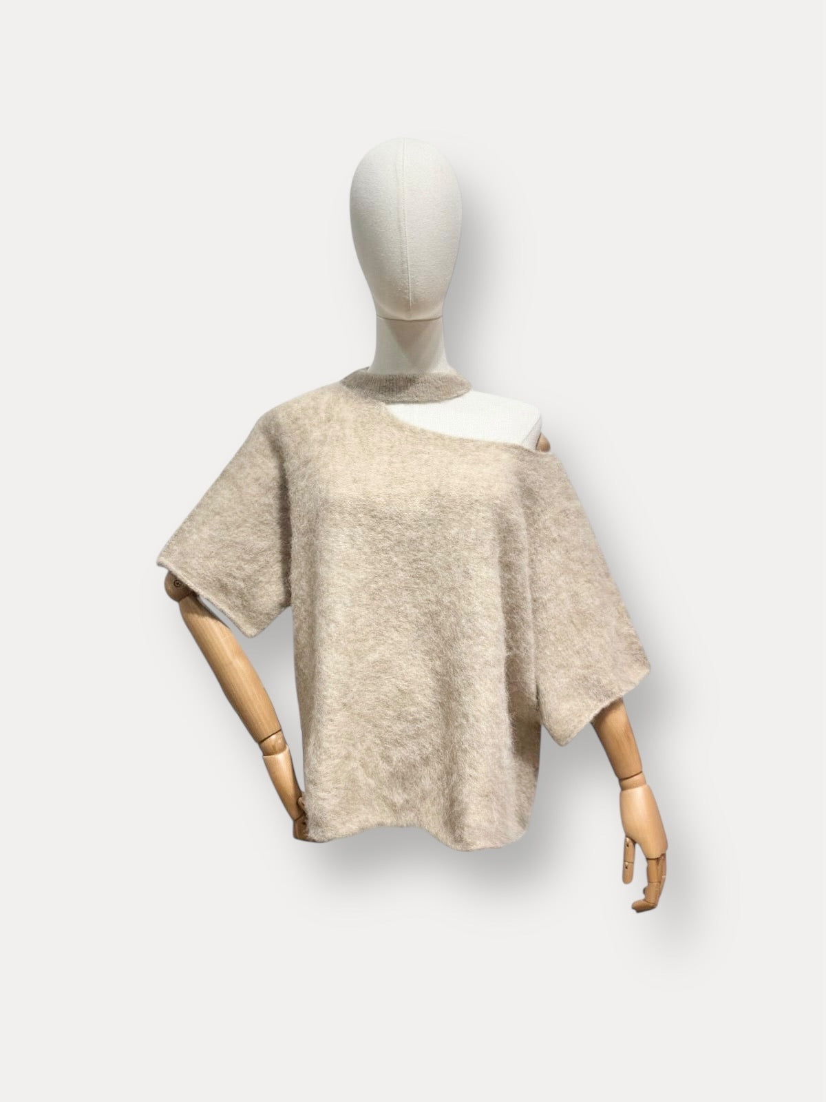 Open Hals Knit | beige