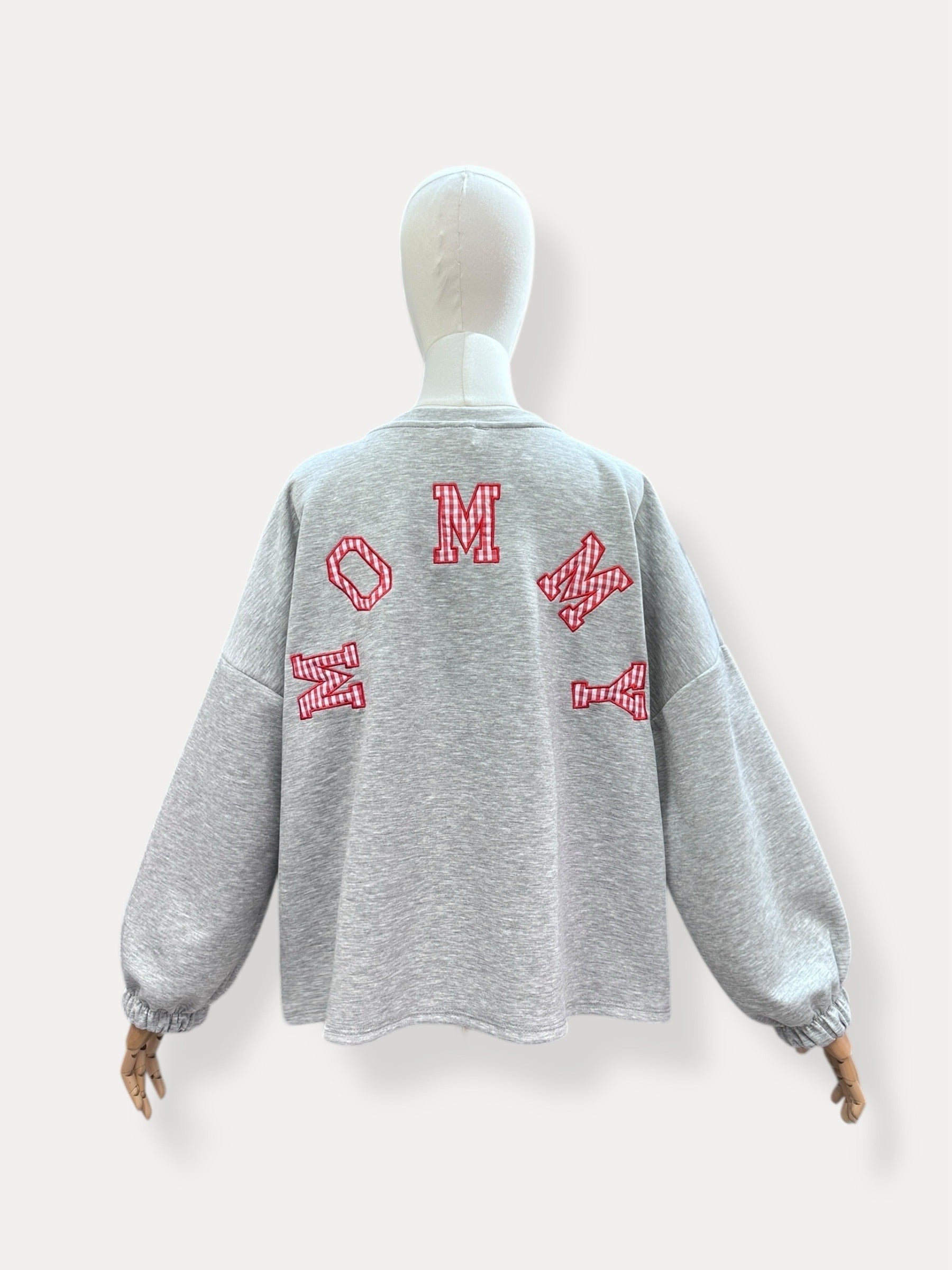 Mommy Sweater | grijs-ruitjes
