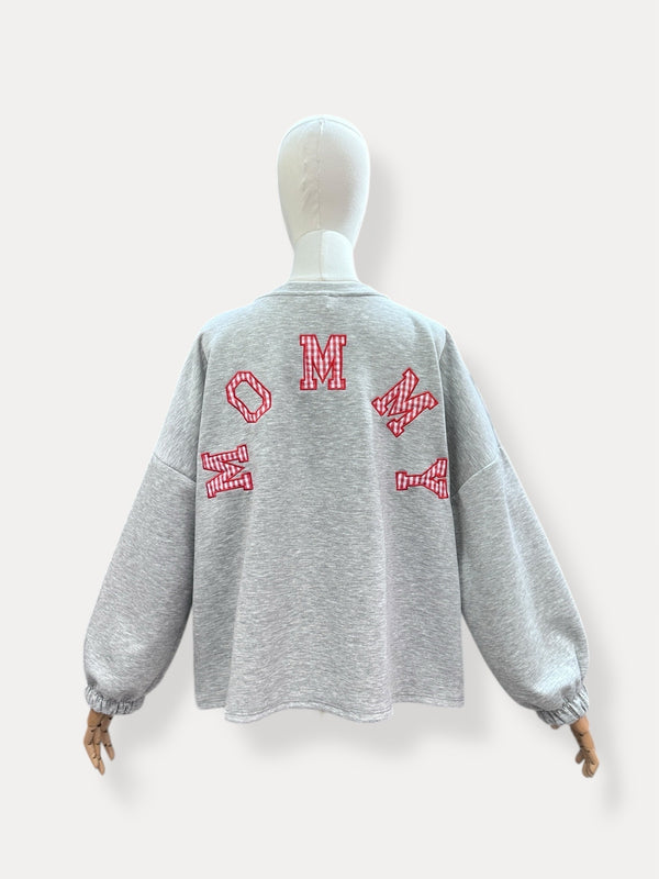 Mommy Sweater | grijs-ruitjes